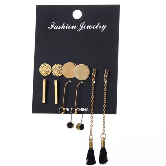 Jewelry - Korean style earrings set tassel long dangle drop
